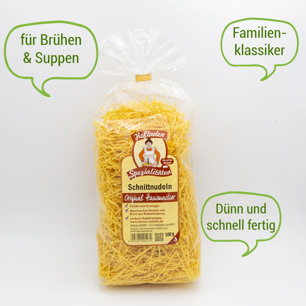 Schnittnudeln - 500g, Eiernudeln