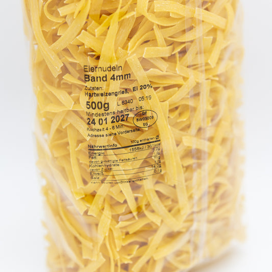 Bandnudeln 4mm - 500g, Eiernudeln
