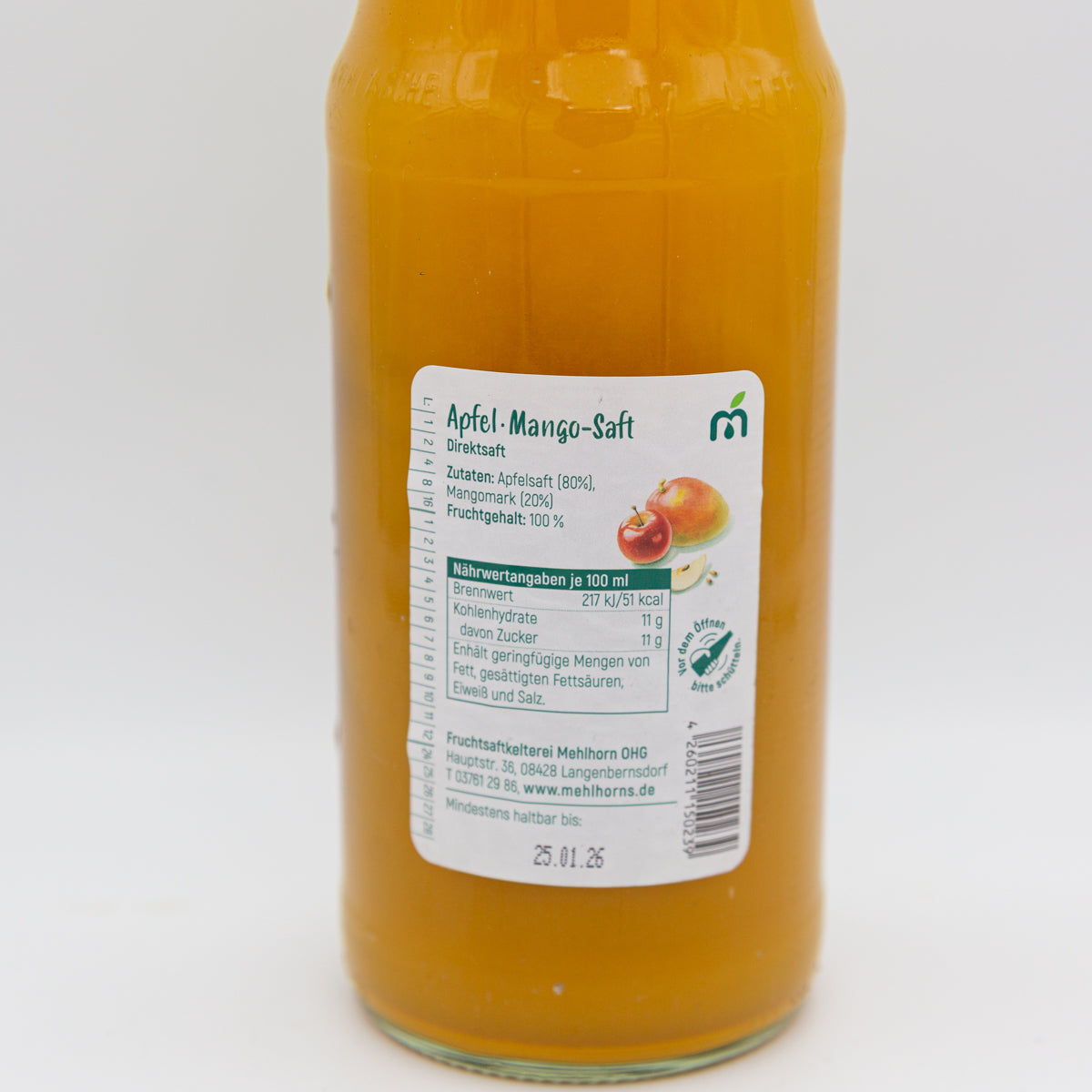 Apfel-Mango-Saft – 0,7 l, Direktsaft