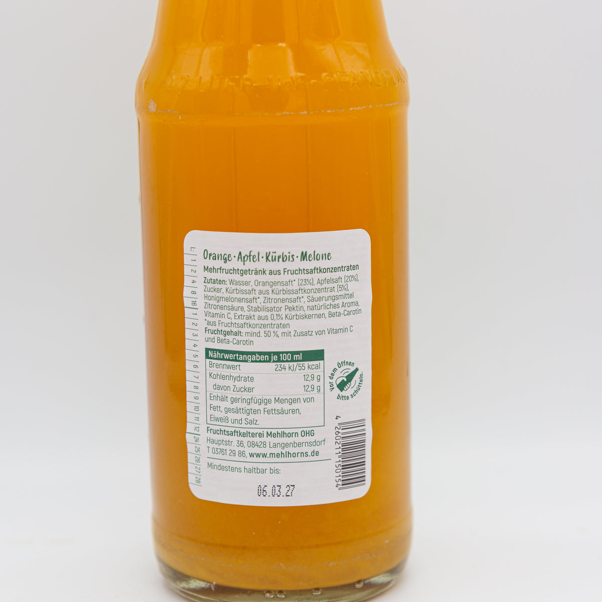 Orange-Apfel-Kürbis-Melone Fruchtnektar - 0,7l