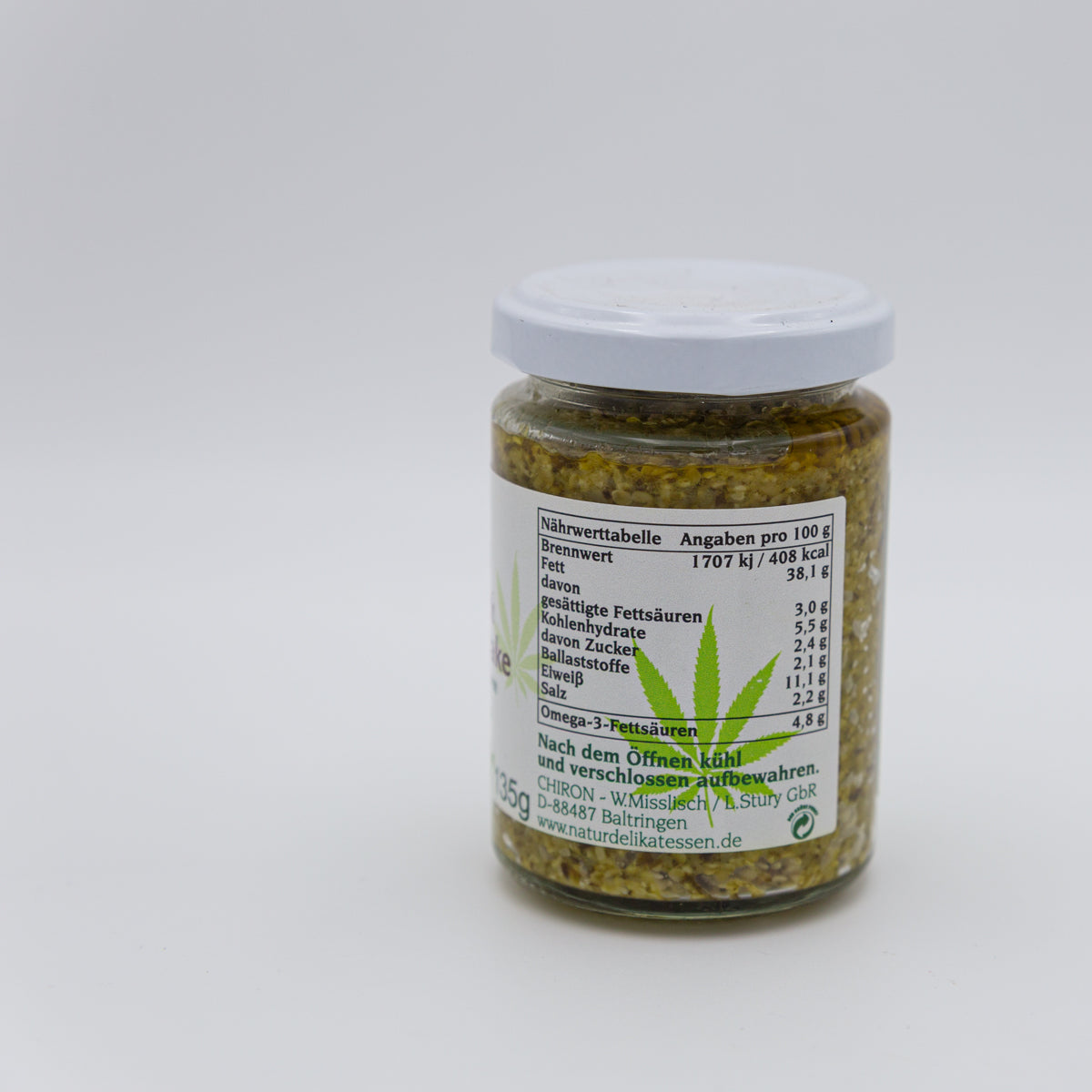 Hanfaufstrich Rucola-Pastinake – 135 g