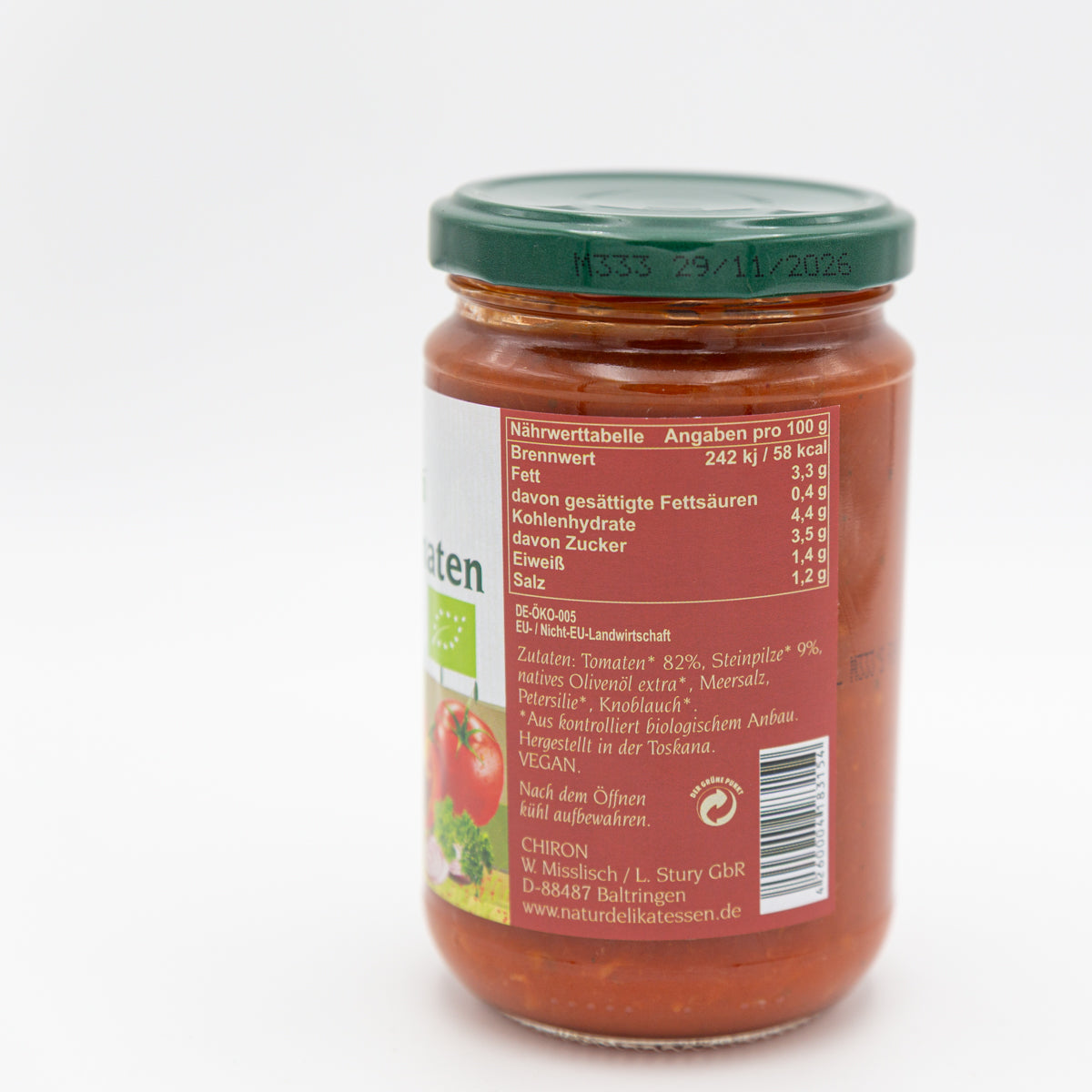 Steinpilz-Tomaten Sauce – Bio, 280 g