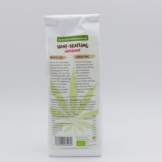 Hanf Bratlinge mit Amarant – Bio, 300 g