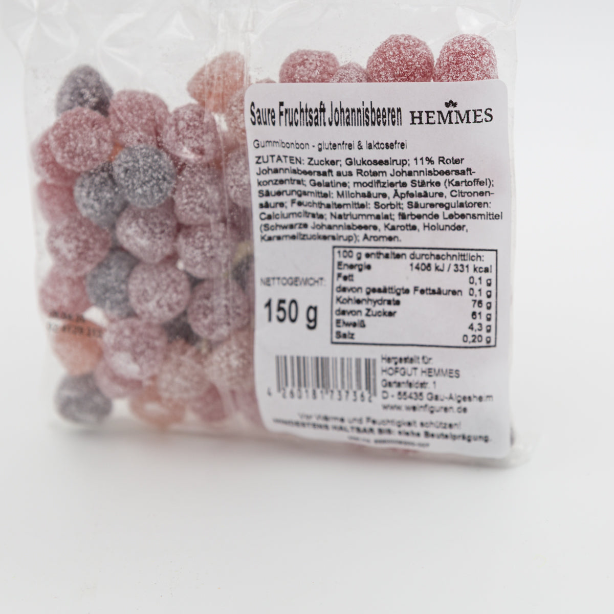 Fruchtgummi Saure Johannisbeeren – 150 g