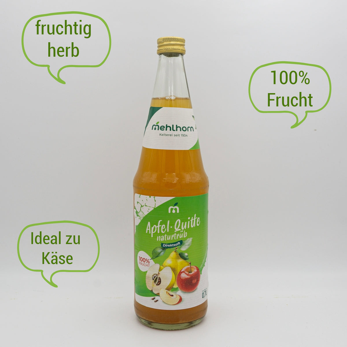 Apfel-Quitten-Saft - naturtrüb, 0,7l, Direktsaft