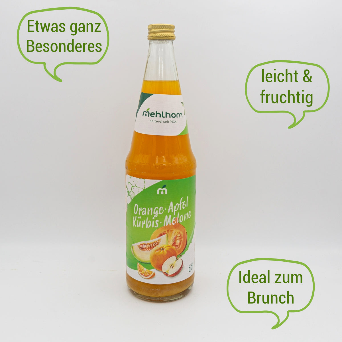 Orange-Apfel-Kürbis-Melone Fruchtnektar - 0,7l