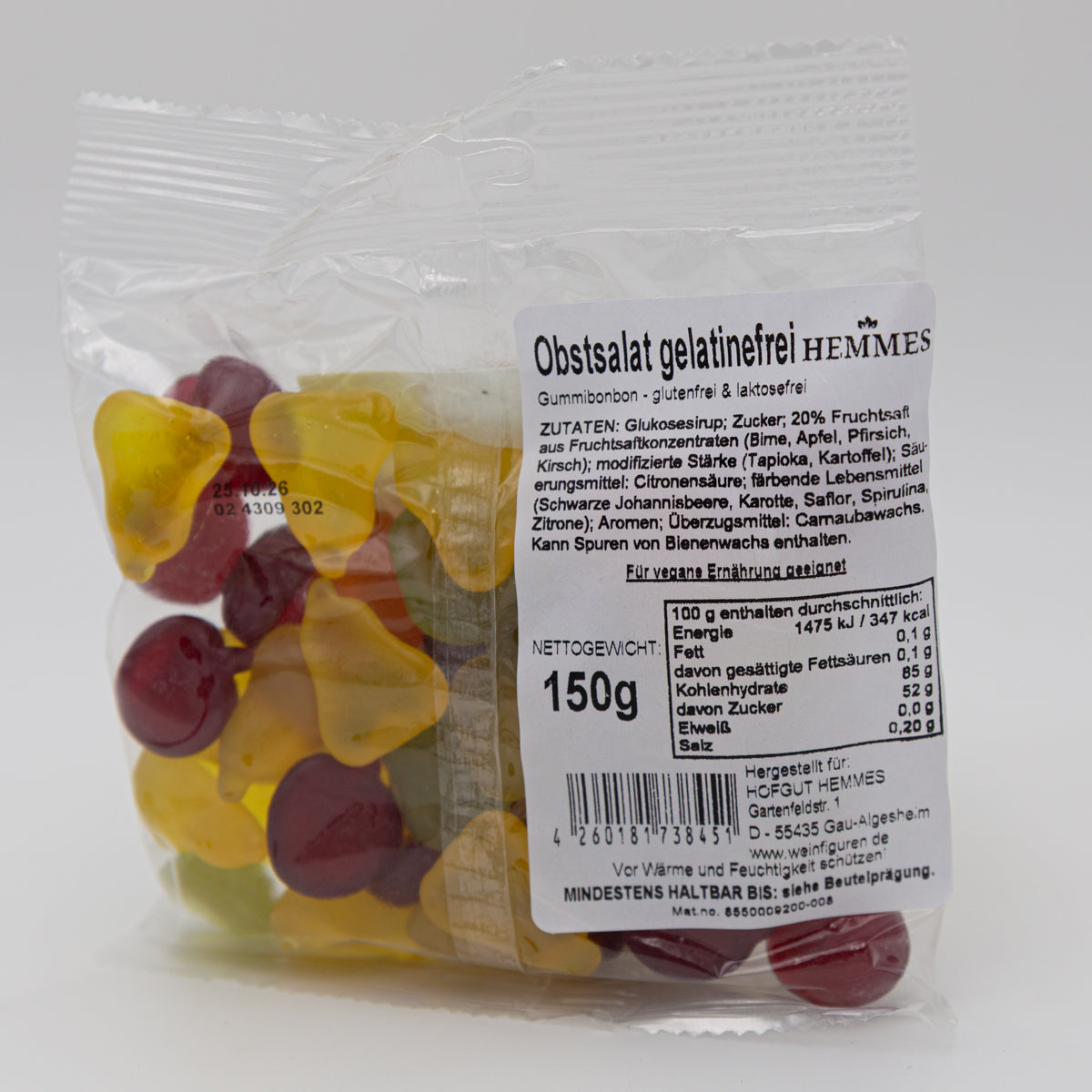 Fruchtgummi Obstsalat – vegan, 150 g