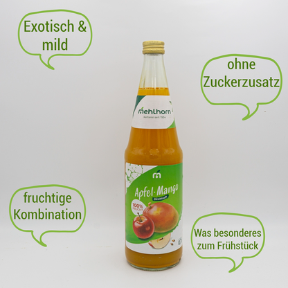 Apfel-Mango-Saft – 0,7 l, Direktsaft