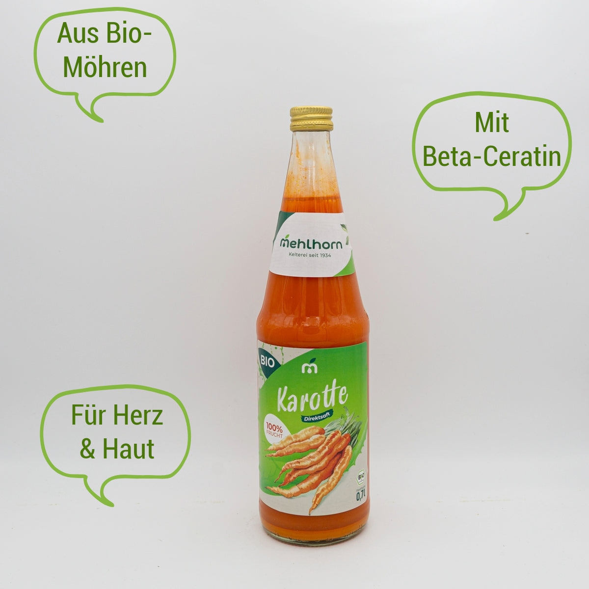 Bio Karottensaft – Direktsaft, 0,7 l