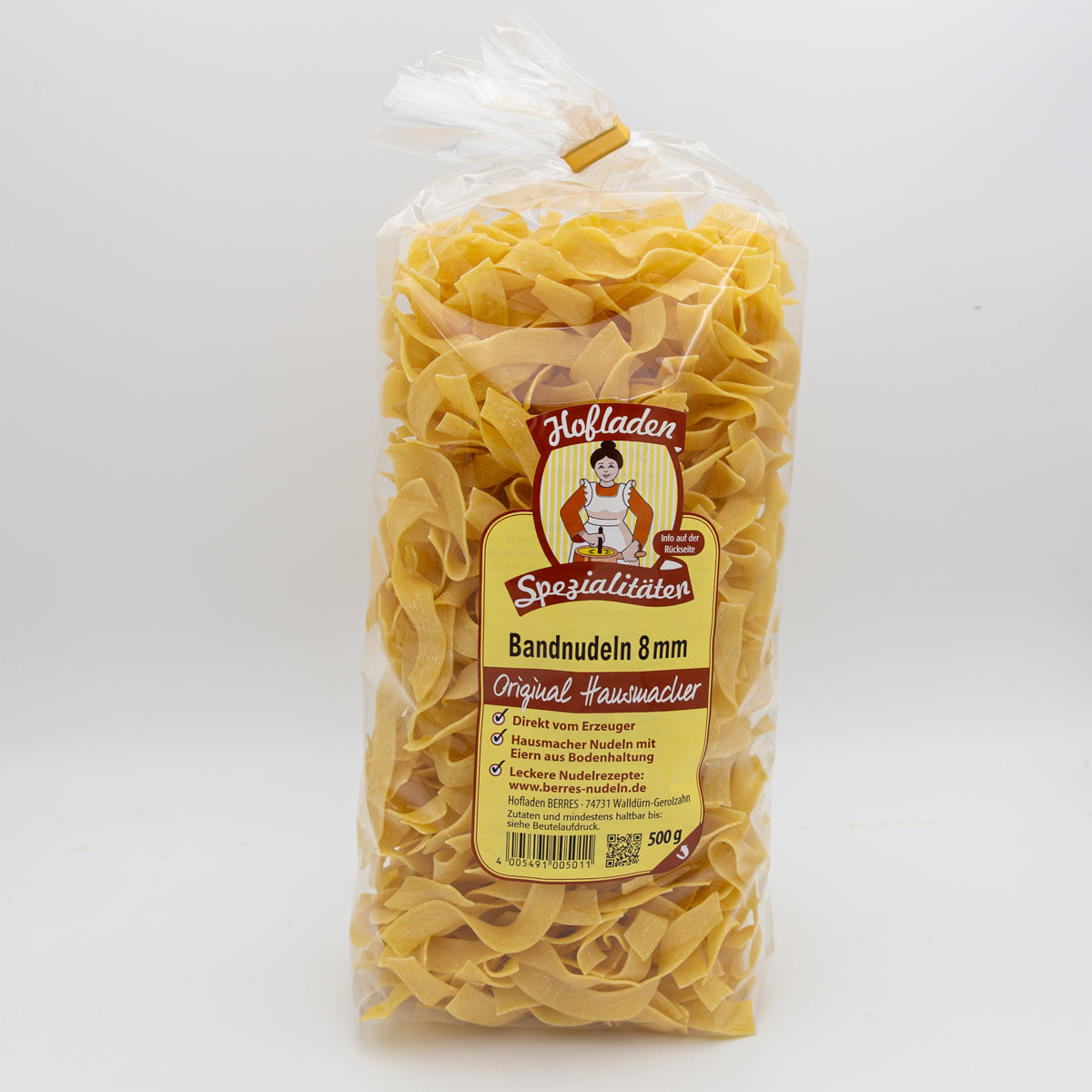 Bandnudeln 8mm - 500g, Eiernudeln