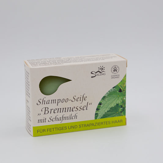 Shampoo-Seife Brennnessel - für fettiges und strapaziertes Haar, 125g