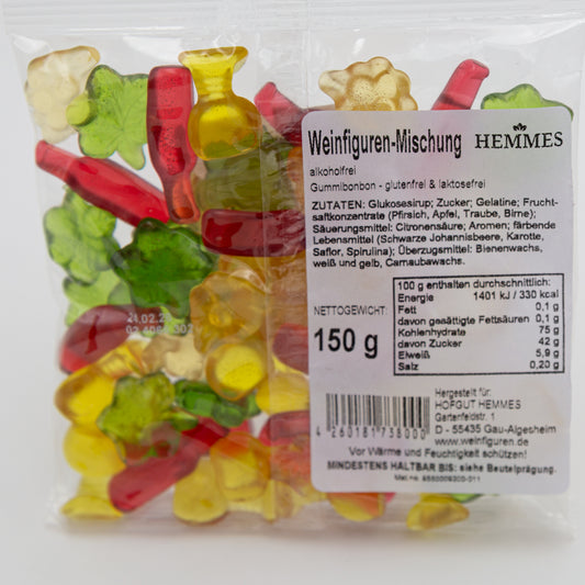 Fruchtgummi Weinfiguren – alkoholfrei, 150 g