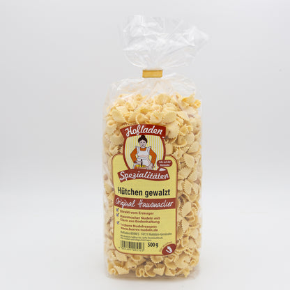Hütchen gewalzt - 500g, Eiernudeln