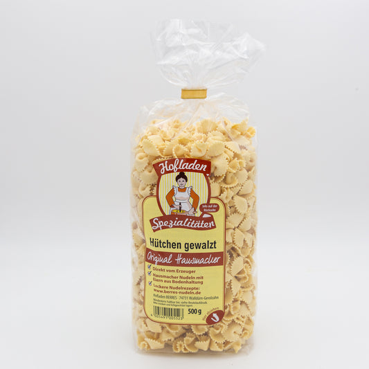 Hütchen gewalzt - 500g, Eiernudeln