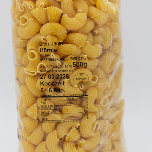 Hörnle - 500g, Eiernudeln