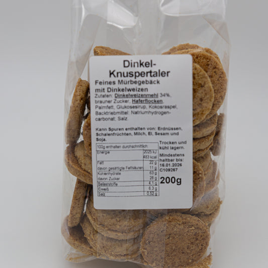Süßwaren Dinkel Knuspertaler